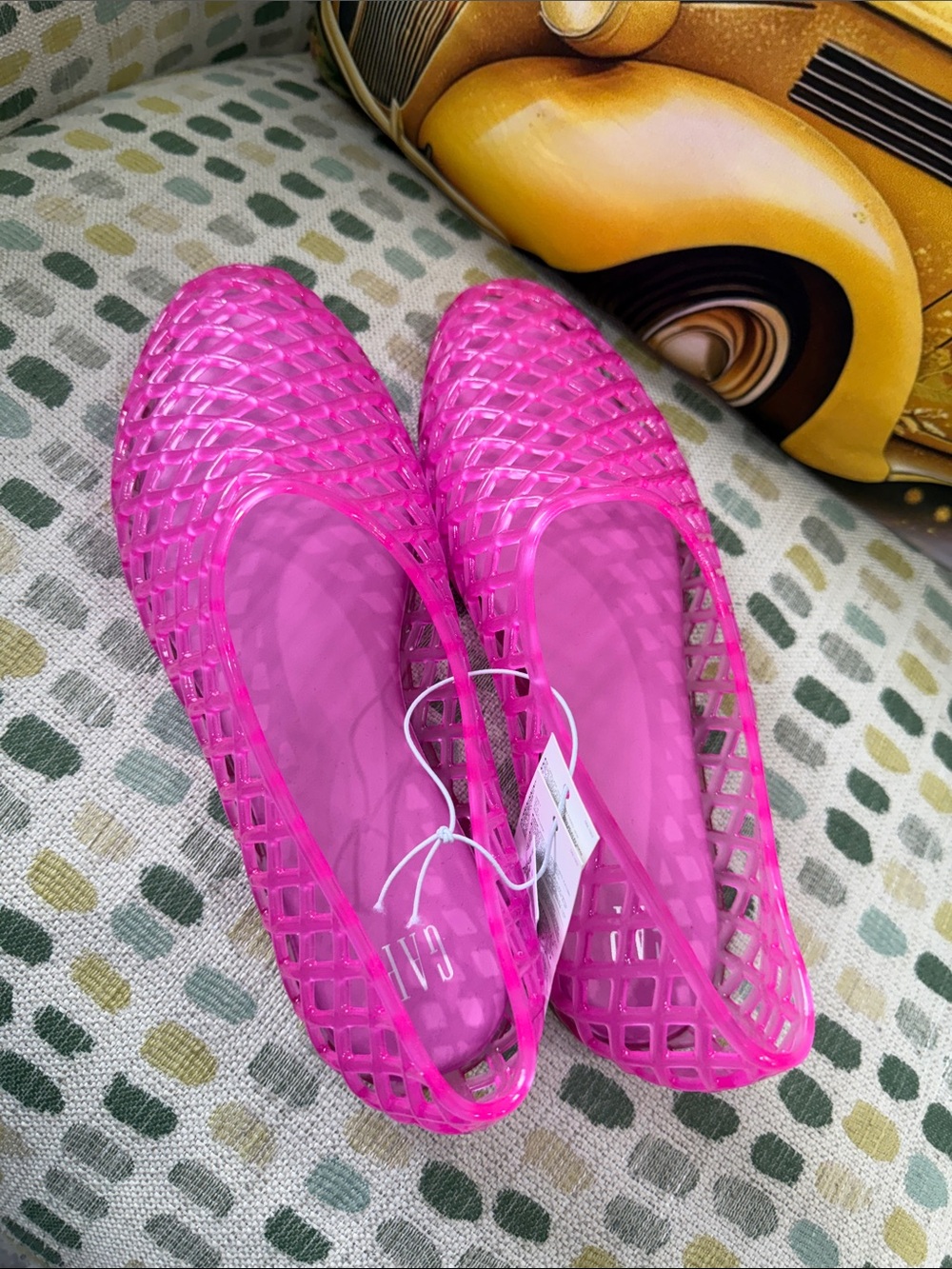 Women’s Pink Jelly Slip-On Flats
